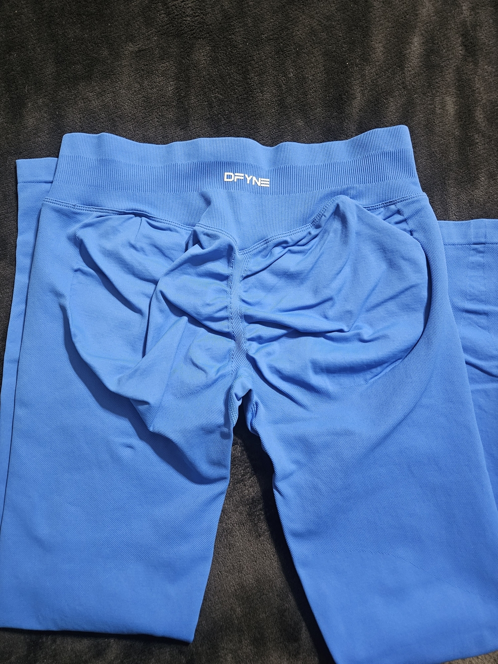 Dfyne Blue Athletic Leggings NWOT sz L